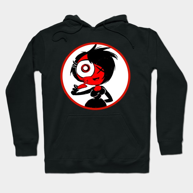 One-Eyed, Cute and Spooky Hoodie by CombTheCombel